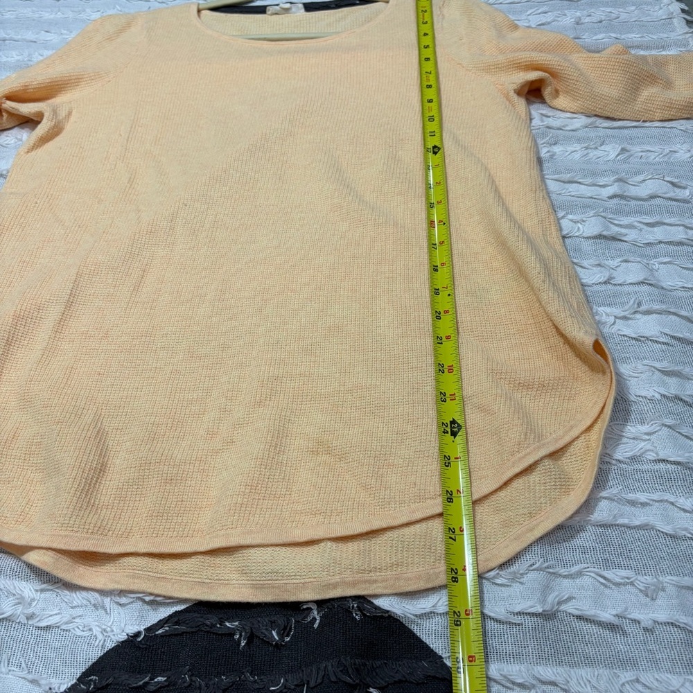 Eileen Fisher linen knit sweater orange long sleeve tunic Sz L Coastal Luxury - Picture 10 of 12